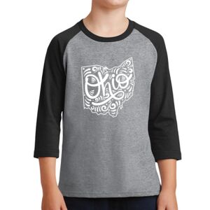 Youth Core Blend 3/4 Sleeve Raglan Tee Thumbnail