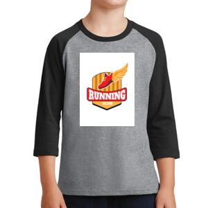 Youth Core Blend 3/4 Sleeve Raglan Tee Thumbnail